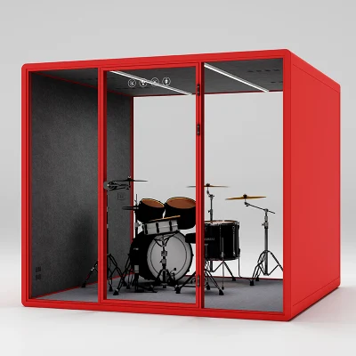 Studio Portable, enregistrement de pratique de musique vocale, Pod de bureau modulaire, salle de réunion, profil en aluminium, cabine d'insonorisation acoustique
