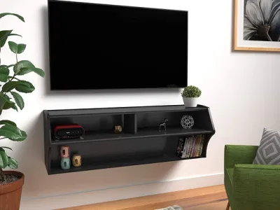 Console audio/vidéo murale, meuble TV pour salon, 48,5